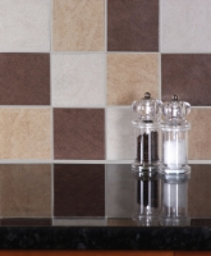 Wickes Elena Chocolate 10 x 10cm Ceramic Wall Tile 100 x 100