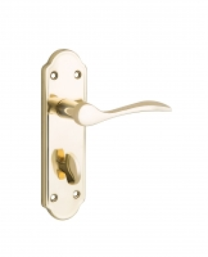 Wickes Romano Bathroom Handle Polished Brass Finish £17.99