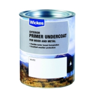 Wickes Exterior Primer Undercoat Paint White 750ml £14.99