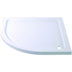 Wickes Quadrant Slimline Cast Stone Shower Tray White 900mm £59.39