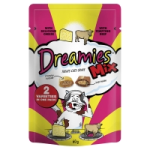 Dreamies Cat Treats Beef and Cheese Mix 60g £1.00