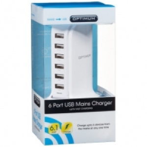 Optimum 6 Port USB Mains Charger With Fast Charging