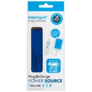 Intempo 1800mAh Plug & Charge Power Source