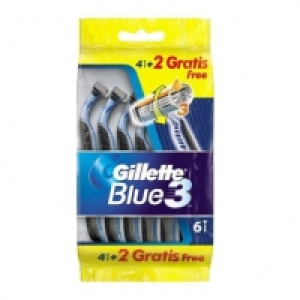 Gillette Blue 3 Razors 4 + 2 Free