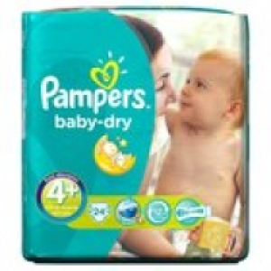Pampers Baby Dry Size 4+ Maxi+ 9-20Kg £5.99