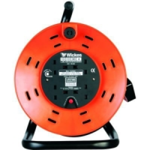 Wickes Open Drum Cable Reel With Thermal Cutout 4 Sockets 30 £24.99