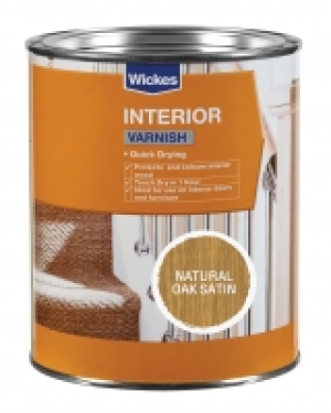 Wickes Quick Drying Interior Varnish Natural Oak Satin 750ml £10.99
