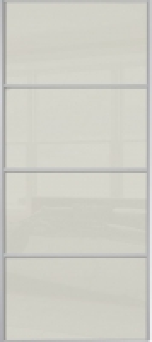 Wickes Sliding Wardrobe Door Silver Framed Four Panel Soft W
