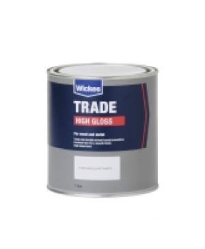 Wickes High Gloss Paint Pure Brilliant White 1L