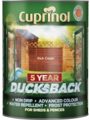 Cuprinol 5 Year Ducksback Rich Cedar 5L &pound;14.99