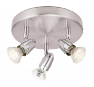 Wickes Bullet LED Triple Plate Spotlight Brushed & Polished  £29.99