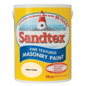 Sandtex Textured Masonry Ivory Stone 5L &pound;30.99