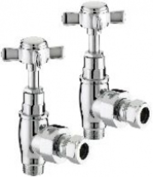 Wickes Cross Head Angled Radiator Valves - Chrome £30.00