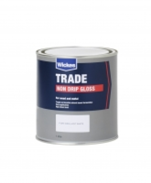 Wickes Trade Non-drip Gloss - Paint Brilliant White 1L £9.99