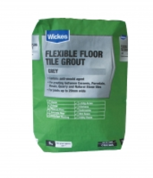 Wickes Flexible Floor Tile Grout Grey 5kg