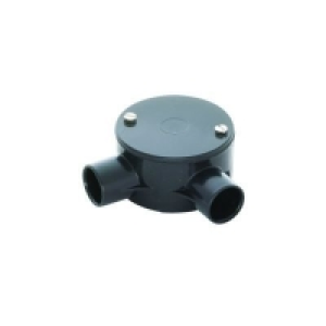 Wickes 2 Way Angle Conduit Box Black 20mm £1.19