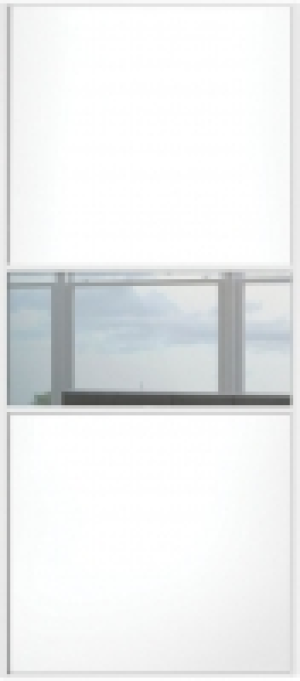Wickes Sliding Wardrobe Door Fineline White Panel & Mirror 2