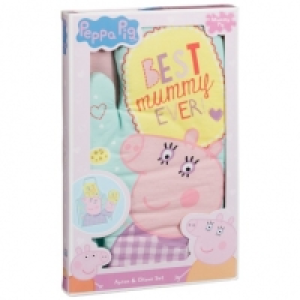 Peppa Pig Mummy Pig Apron & Oven Glove Set - Best Mummy Ever £3.99