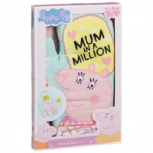 Peppa Pig Mummy Pig Apron & Oven Glove Set - Mum in a Millio £3.99