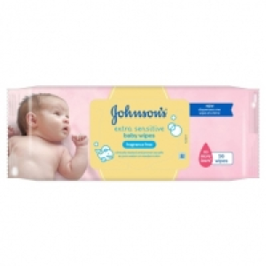 Johnsons Extra Sensitive Baby Wipes 56pk