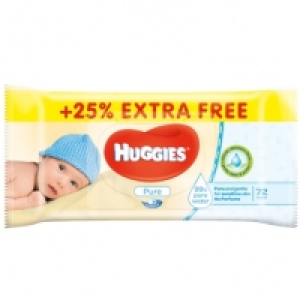 Huggies Wipes +25% Extra Free 72pk