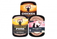 Budgens  Black Farmer Sausages Premium Pork, Chipolata, Chicken Flame