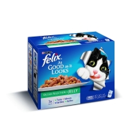 Wilko  Felix As Good As It Looks Pouch Cat Food Ocean Chunks in Jel