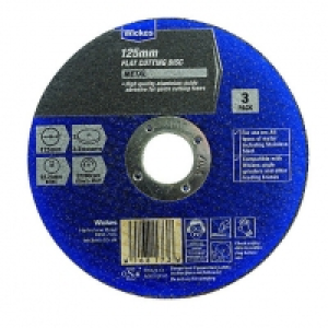 Wickes Metal Flat Cutting Disc 125mm Pack 3