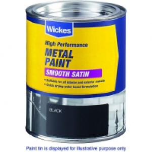 Wickes Metal Paint Smooth Satin White 750ml