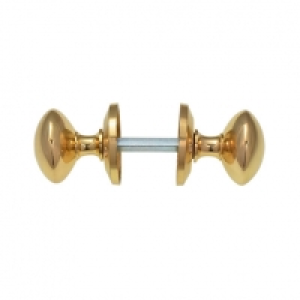 Wickes Victorian Mortice Knob Set Polished Brass Finish