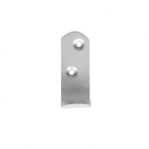 Wickes Medium Single Robe Hook Aluminium 4 Pack