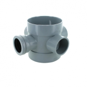 Wickes 110 x 40mm Short Boss Pipe Grey £4.99