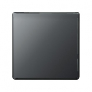 Wickes Blanking Plate 1 Gang Black Nickel Screwless Flat Pla