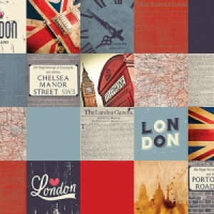 ohpopsi London Squared Wall Mural Multi Large