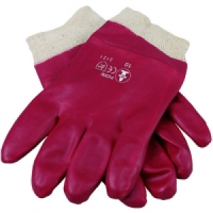 Wickes PVC Gloves Red One Size £1.69