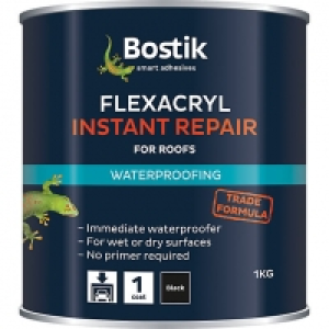 Bostik Flexacryl Instant Repair for Roofs Black 1kg £14.99