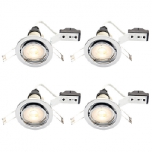 Wickes LED Tilt Downlights Chrome Finish 4 Pack