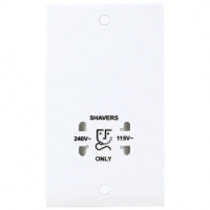 British General Dual Voltage Shaver Socket White £16.99