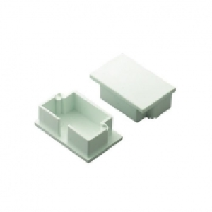 Wickes Mini Trunking End Cap White 38x25mm 2 Pack