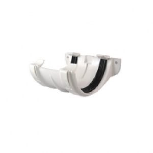 Wickes White Roundline Gutter Joint Bracket
