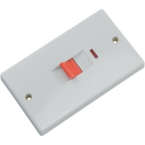 Schneider Ultimate 50AMP Control Switch & Neon 2 Gang £4.19