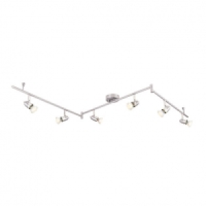 Wickes Bullet LED 6 Bar Spotlight Brushed & Polished Chrome £31.99