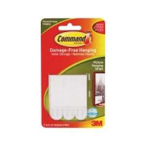 Command Medium Picture Hanging Strips White 6 Pack £3.99
