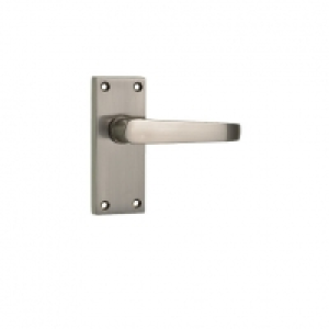 Wickes Toronto Victorian Straight Latch Handle Set Satin Nic £14.99
