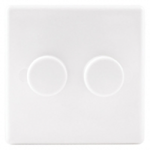 Wickes Dimmer Switch 2 Gang 2 Way 400W Slimline White £12.99