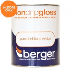 Berger Gloss Non Drip PB White 750ml £5.99