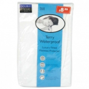WATERPROOF MATTRESS PROTECTOR DOUBLE £8.99