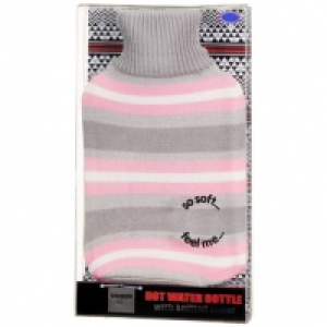 Knitted Design Hot Water Bottle - Stripes £1.00