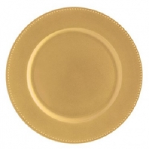 Christmas Beaded Gold Charger Plate £1.00