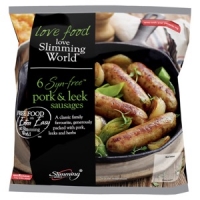 Iceland  Slimming World 6 Syn-Free Pork & Leek Sausages 360g